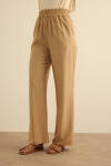 Camel Beli Lastikli Viscon Pantolon Etek - 5
