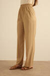 Camel Beli Lastikli Viscon Pantolon Etek - 2