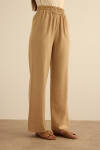 Camel Beli Lastikli Viscon Pantolon Etek - 3
