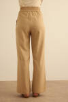 Camel Beli Lastikli Viscon Pantolon Etek - 7