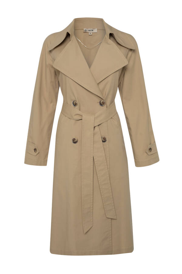 Camel Geniş Yakalı Trençkot - 1