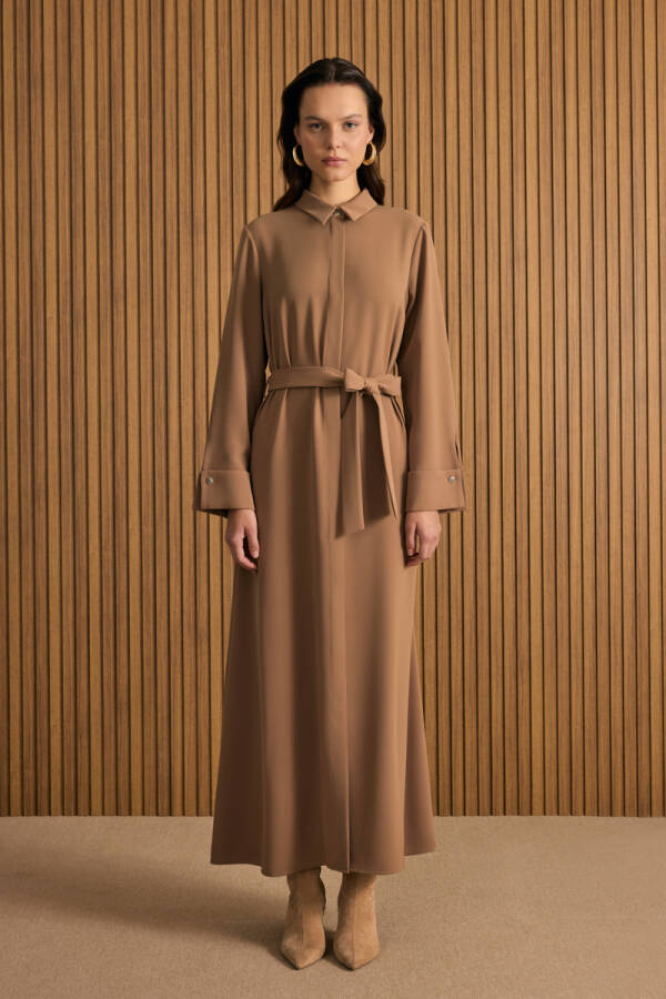 Camel Gömlek Elbise - Aker (1)