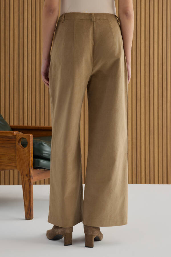 Camel Kadife Pantolon - 5