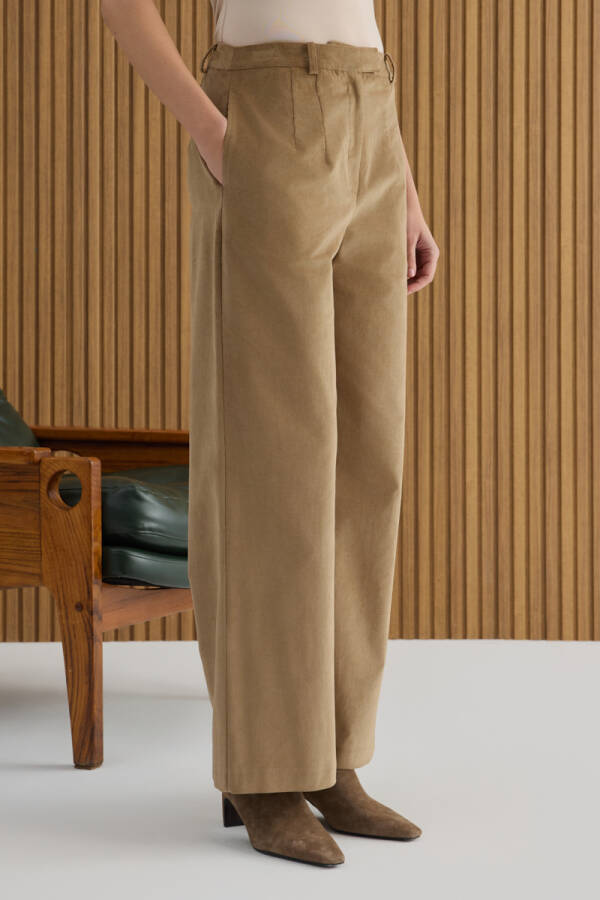 Camel Kadife Pantolon - 3
