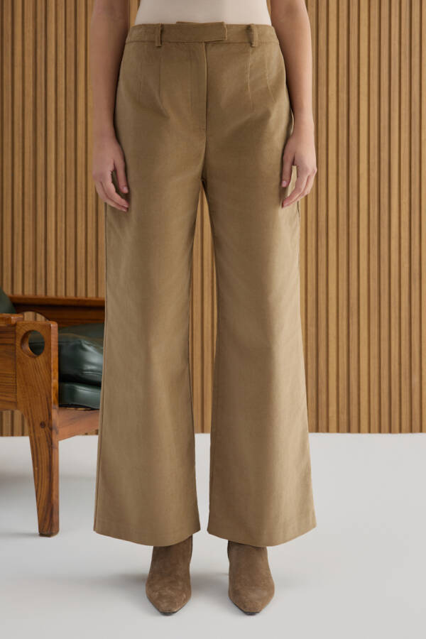 Camel Kadife Pantolon - Aker (1)