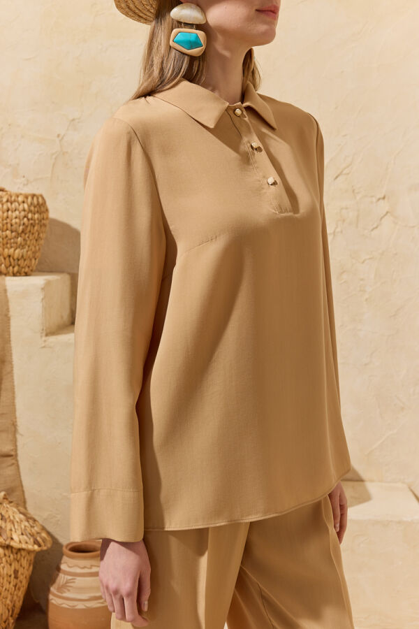 Camel Klasik Bluz - 6