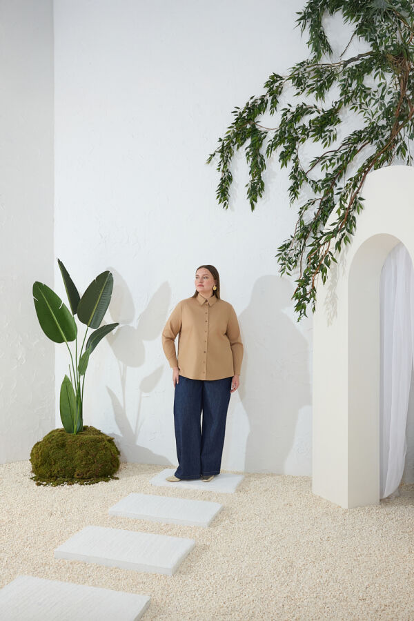 Camel Klasik Gömlek - 1