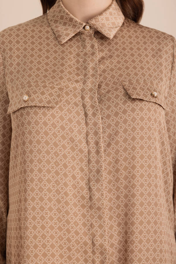 Camel Koza Desenli Tunik - 4