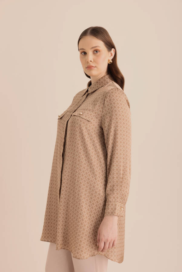 Camel Koza Desenli Tunik - 5