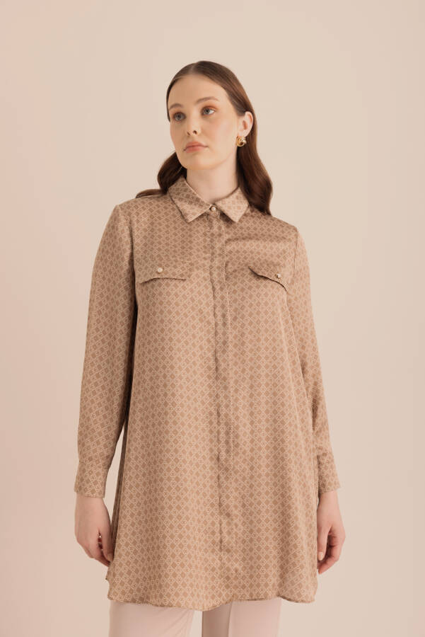 Camel Koza Desenli Tunik - Aker (1)