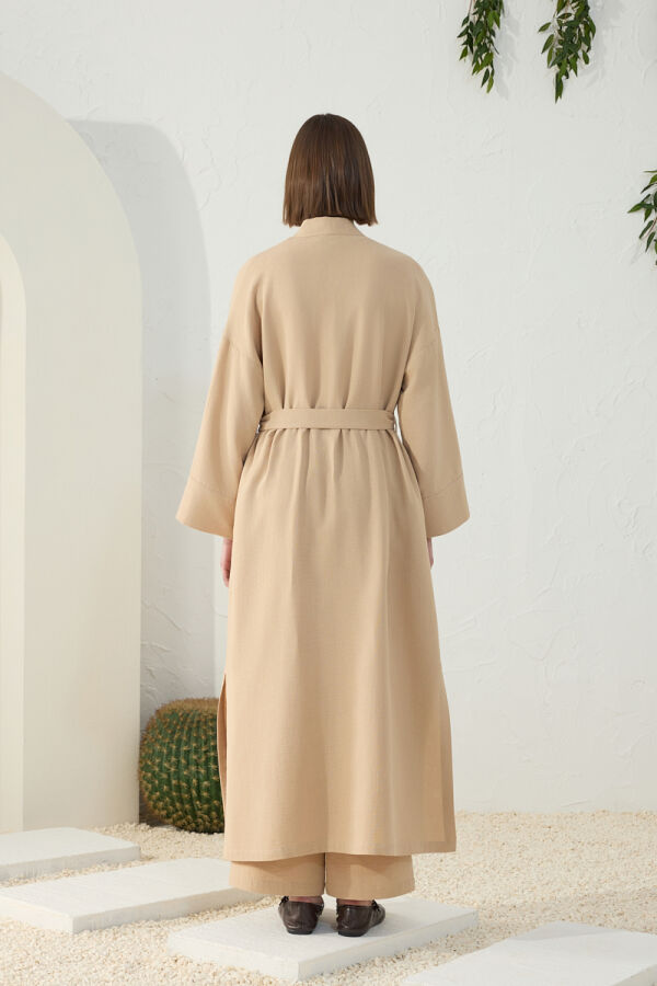 Camel Kuşaklı Rahat Kalıp Sabahlık - 7
