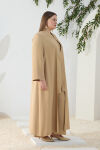 Camel Nakış Detaylı Kimono - 5
