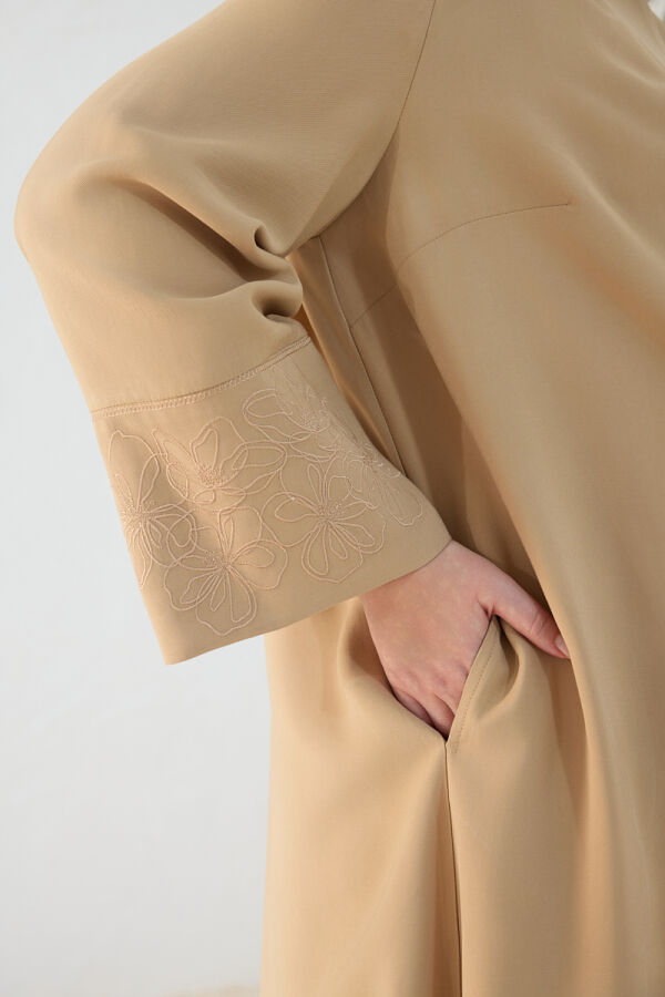 Camel Nakış Detaylı Kimono - 6