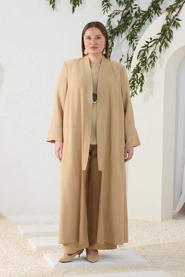 Camel Nakış Detaylı Kimono - Aker (1)