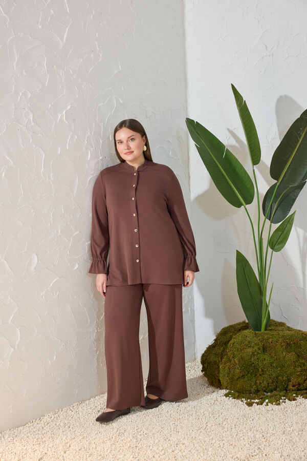 Camel Nervür Detaylı Bluz - 1