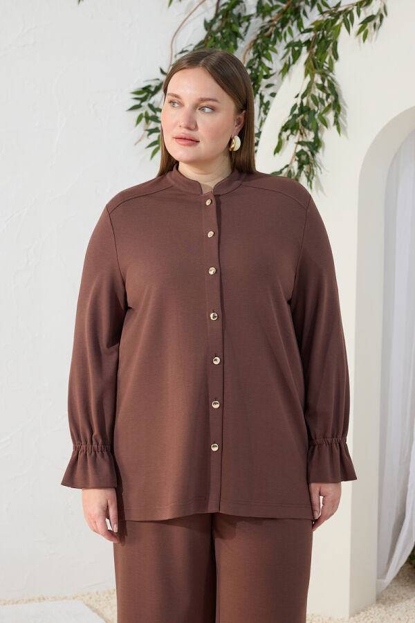 Camel Nervür Detaylı Bluz - 3