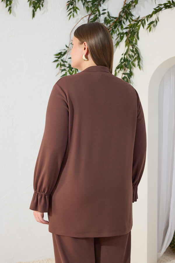 Camel Nervür Detaylı Bluz - 6