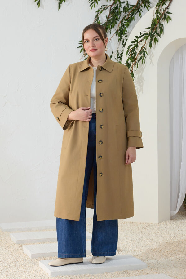 Camel Apolet Detaylı Kap - 3