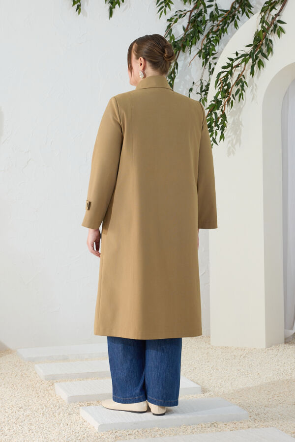 Camel Apolet Detaylı Kap - 6