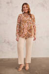 Camel Püskül Detaylı Desenli Bluz - 2