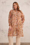 Camel Püskül Detaylı Desenli Tunik - 5