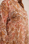 Camel Püskül Detaylı Desenli Tunik - 6