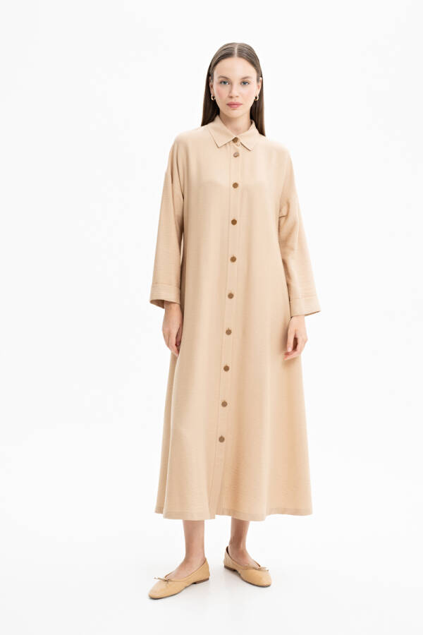 Camel Rahat Kesim Elbise - Aker