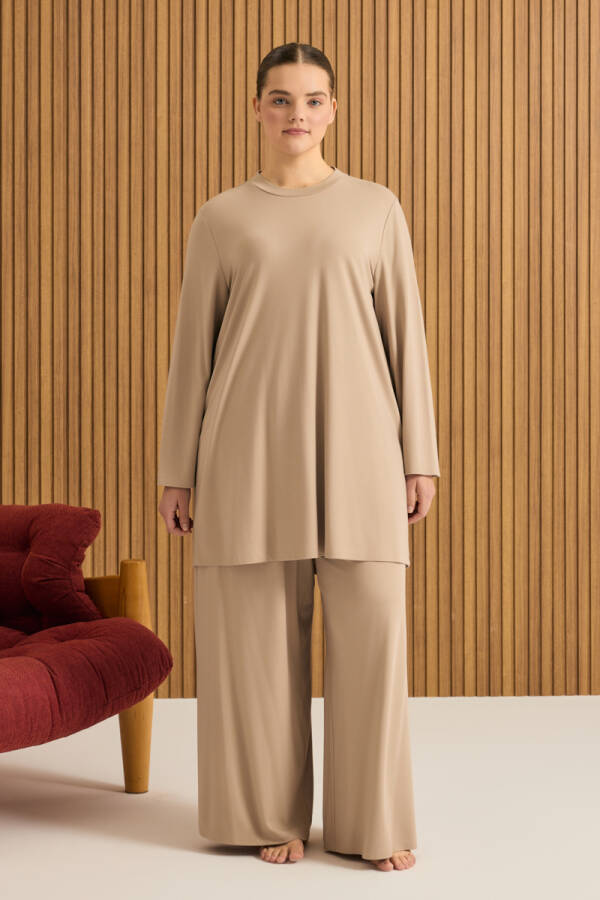 Camel Rayon Pijama Üstü - Aker (1)