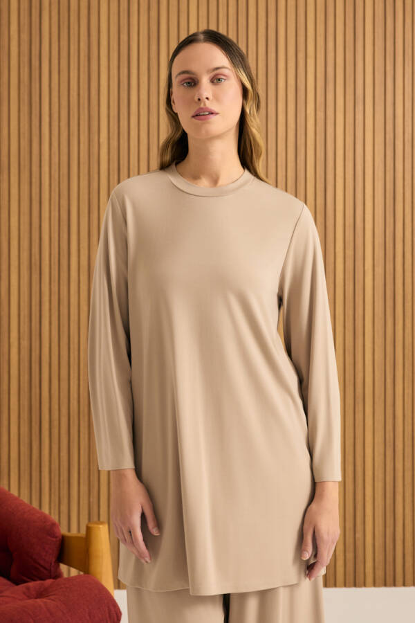 Camel Rayon Pijama Üstü - Aker