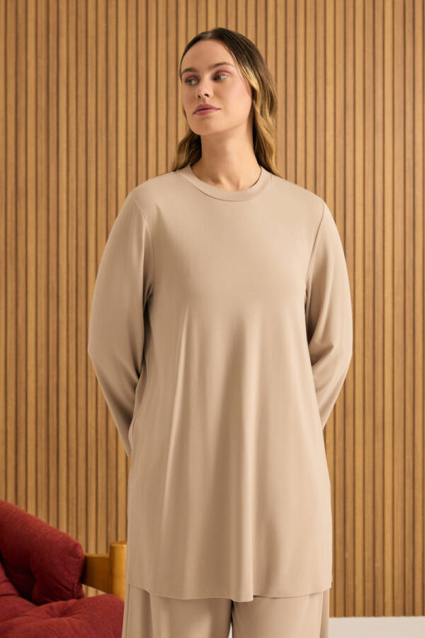 Camel Rayon Pijama Üstü - Aker (1)