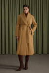 Camel Şal Yaka Kapitone Mont - 1
