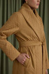 Camel Şal Yaka Kapitone Mont - 3