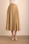 Camel Tencel Evaze Etek - 2