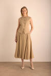 Camel Tencel Yelek - 2