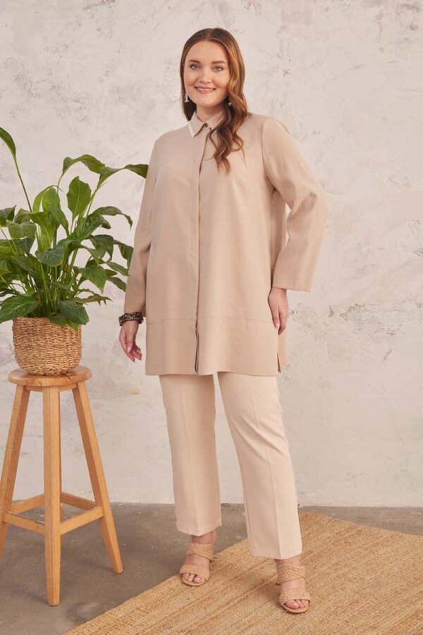 Camel Yakası Püskül Detaylı Tunik - 4