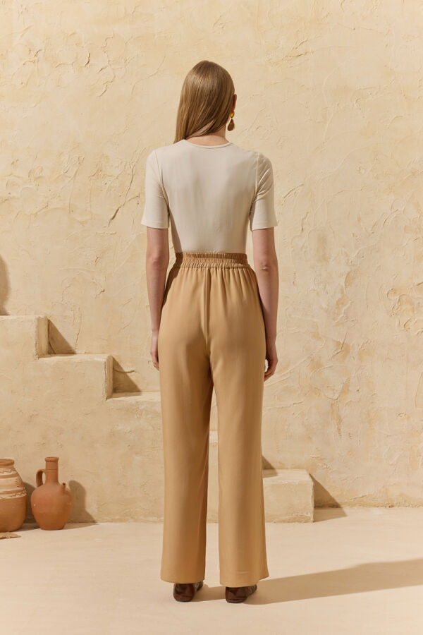 Camel Yarım Lastikli Pantolon - 5