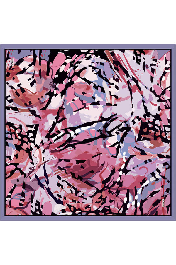 Lila 90X90 İpek Twill Eşarp - 1