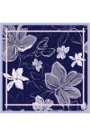 Lacivert 90X90 İpek Twill Eşarp 