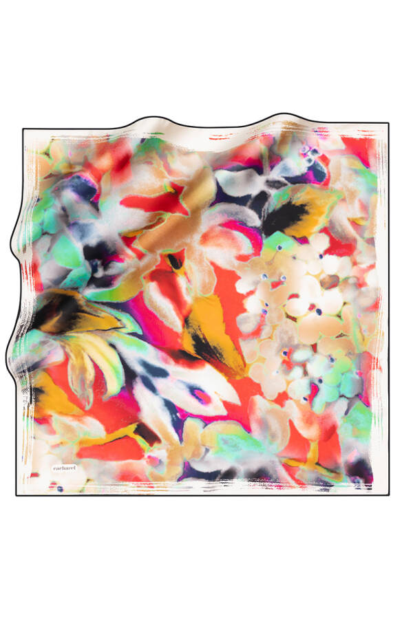 Çiçek Desenli Cacharel Tivil Eşarp - Cacharel