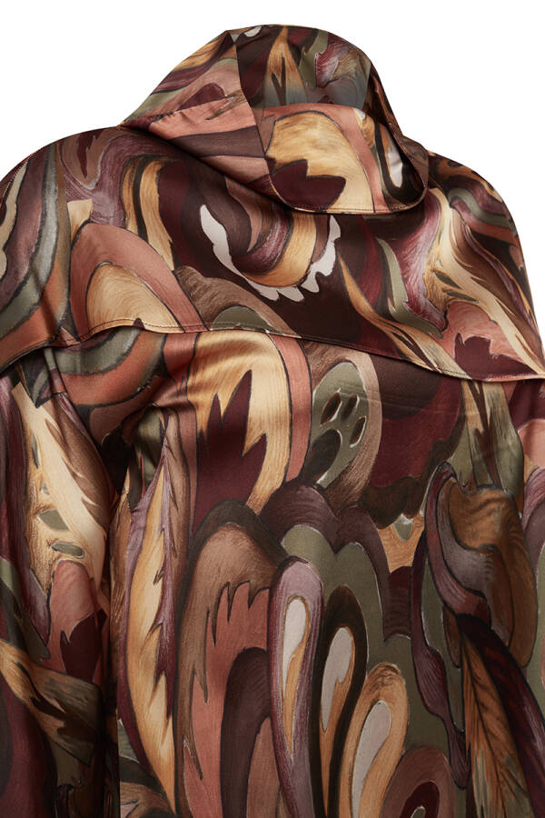 Yeşil Degaje Yaka Bluz - 2