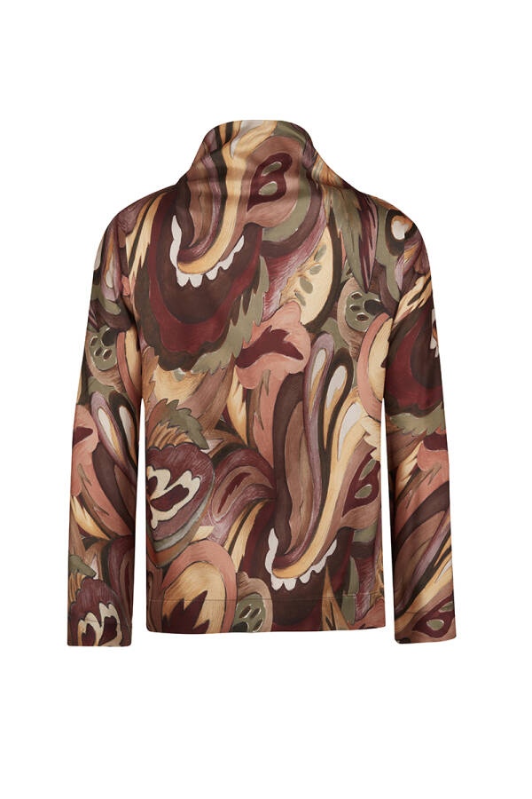 Yeşil Degaje Yaka Bluz - 3