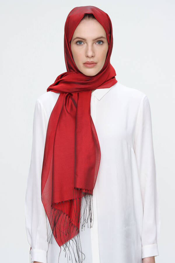 Bordo Diamond Şal - 1