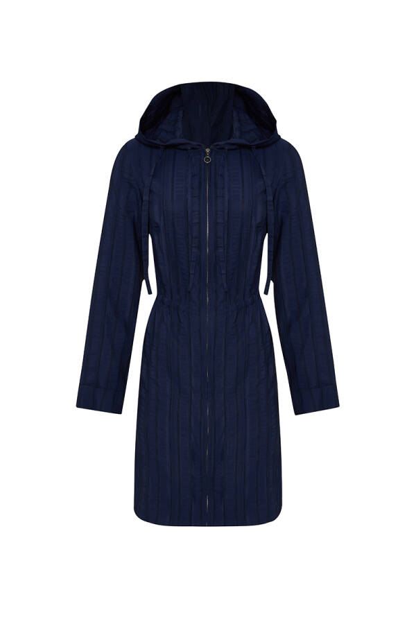 Lacivert Dokulu Kumaş Spor Tunik - 1