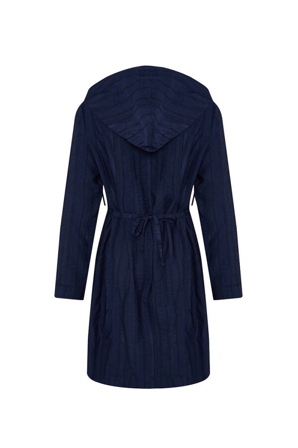 Lacivert Dokulu Kumaş Spor Tunik - 3