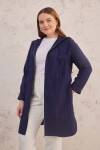 Lacivert Dokulu Kumaş Spor Tunik - 3