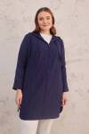 Lacivert Dokulu Kumaş Spor Tunik - 4