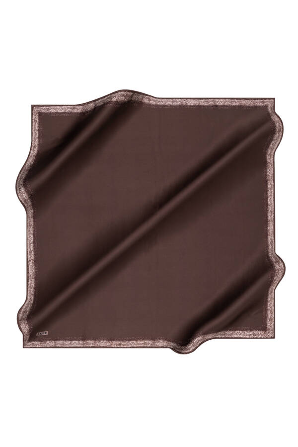 Düz Renk İpek Krep Saten Eşarp - Aker