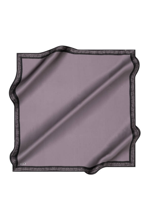 Düz Renk İpek Krep Saten Eşarp - 1