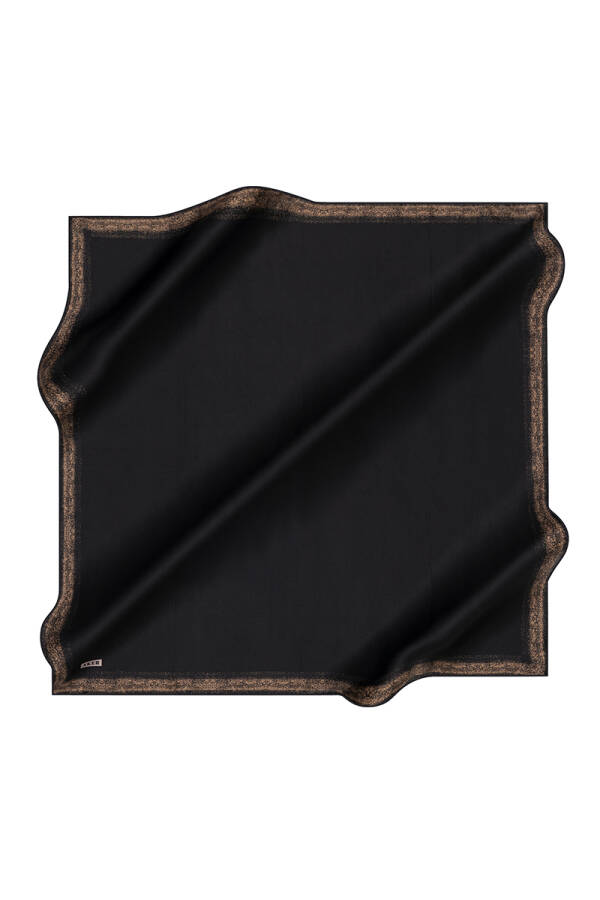 Düz Renk Aker İpek Krep Saten Eşarp - 1