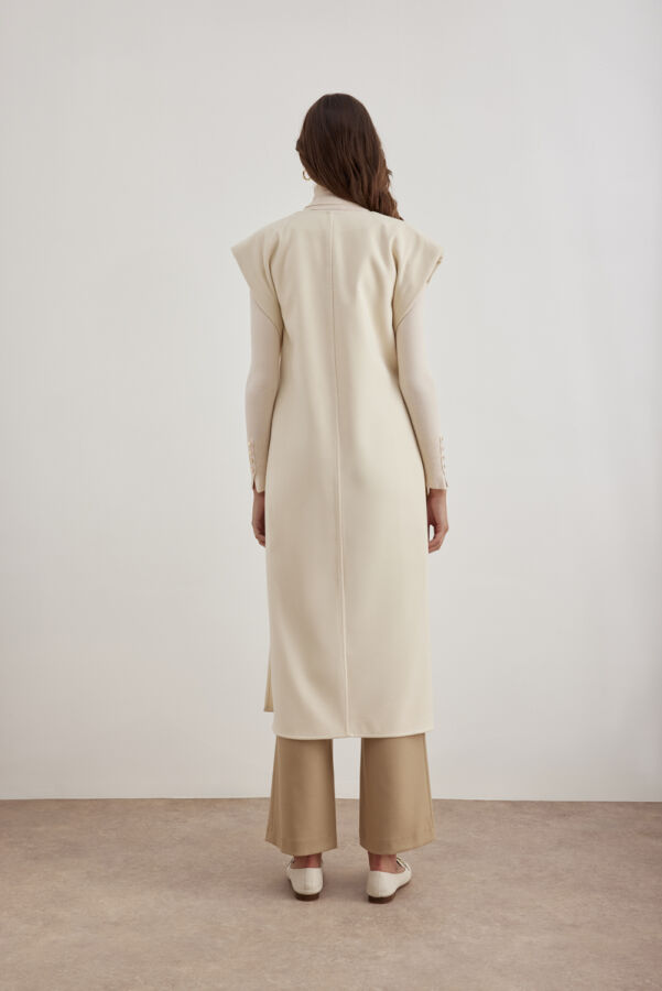 Ekru Kemer Detalı Kap - 5